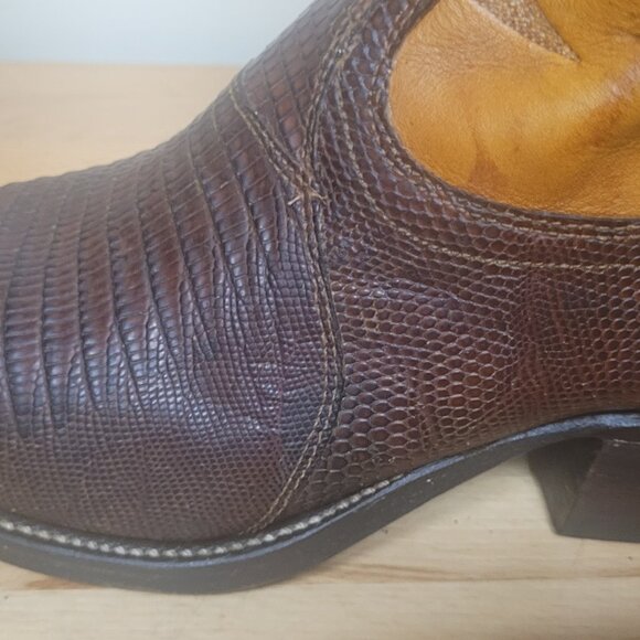 Brown and Tan Western Cowboy Boots - Picture 5 of 10